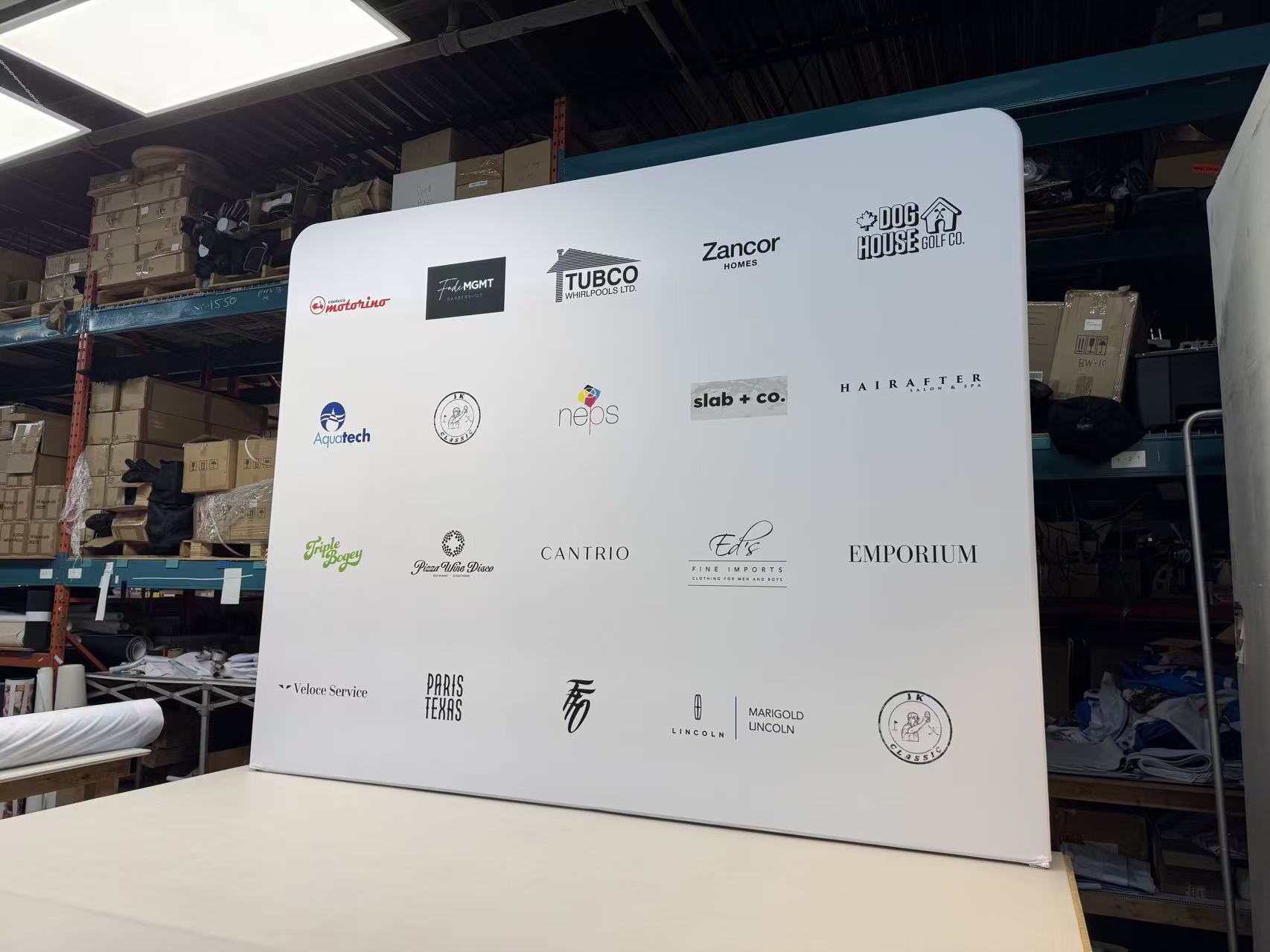 Trade show backdrop graphics