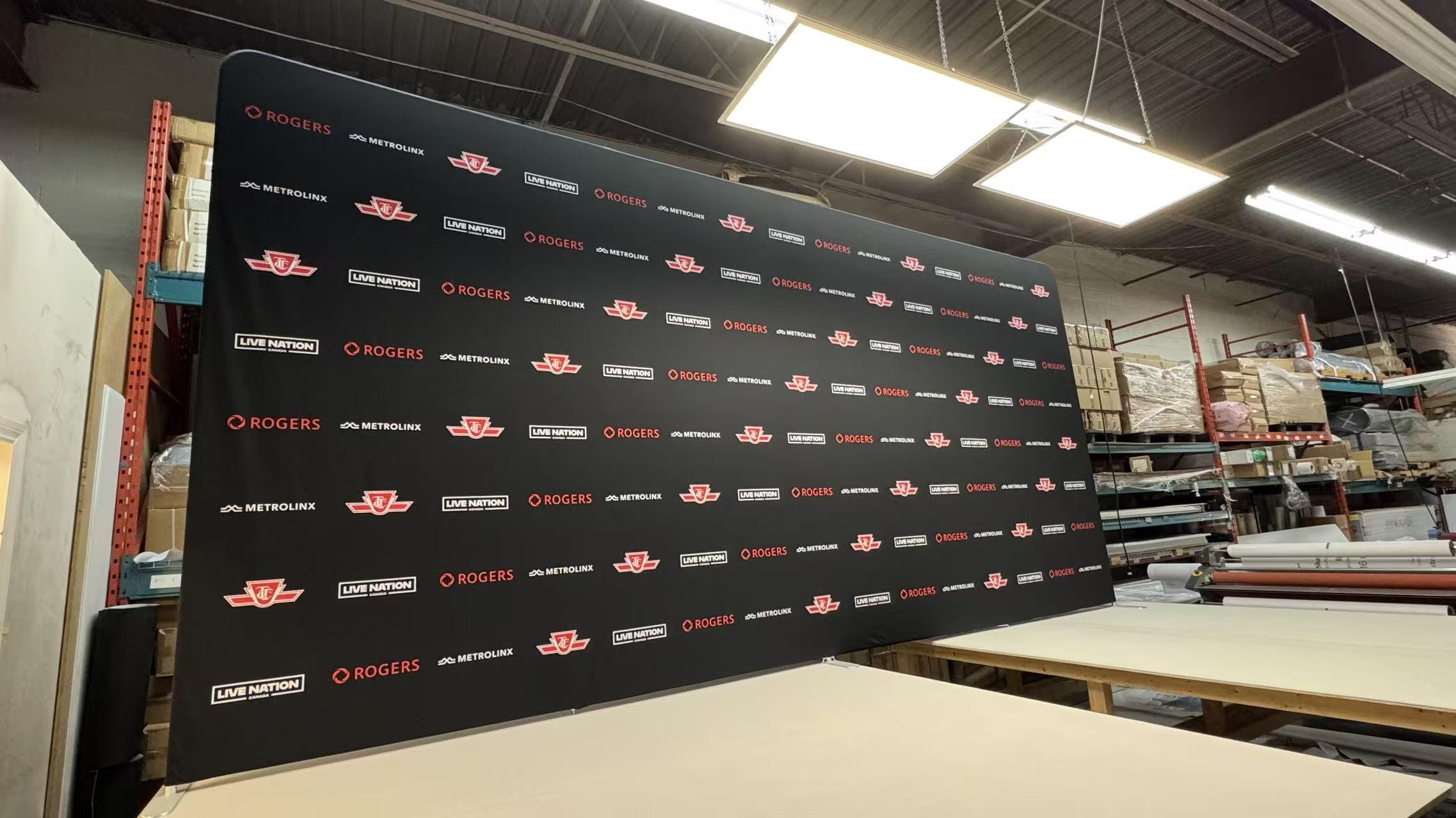 Exhibit wall backdrop print