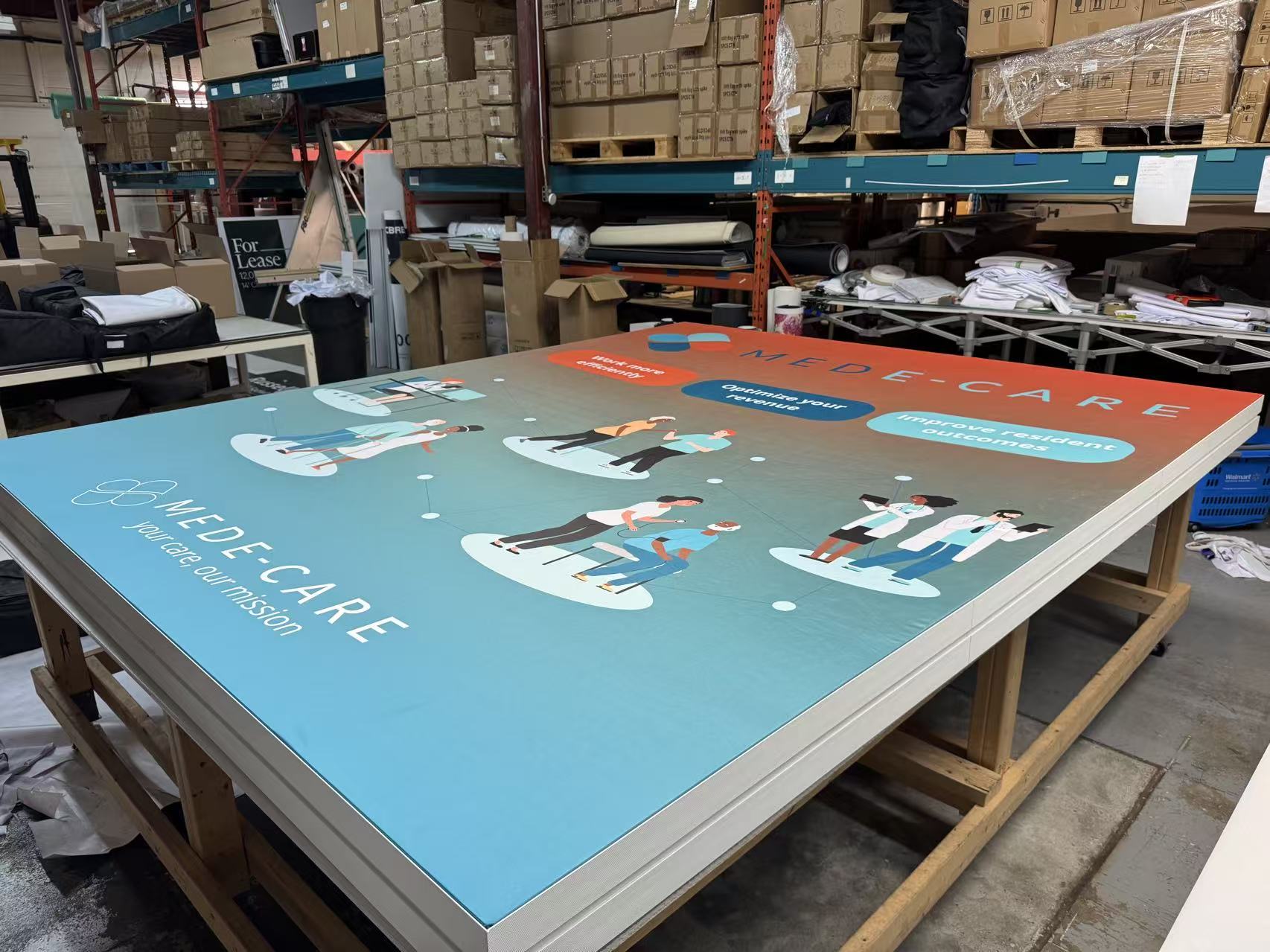Backlit SEG fabric graphic display