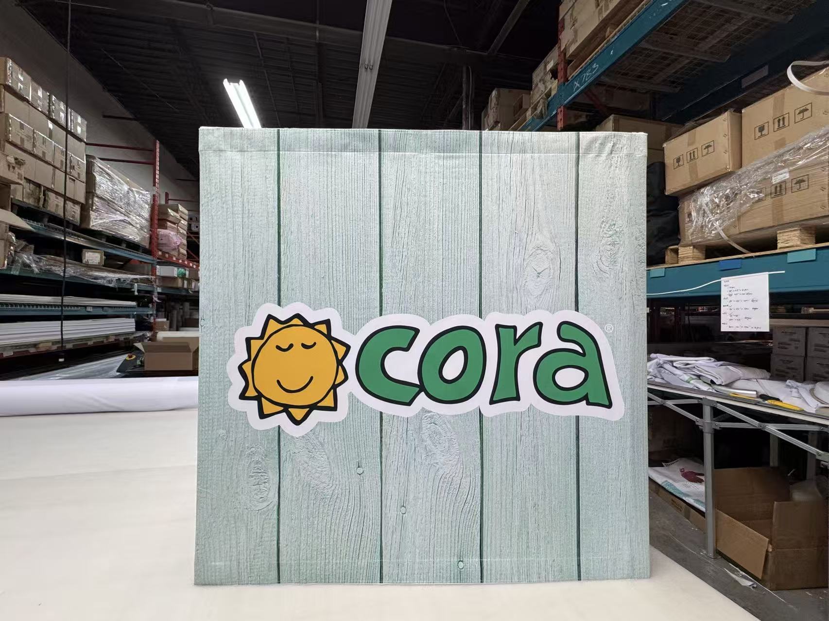 Custom printed display material